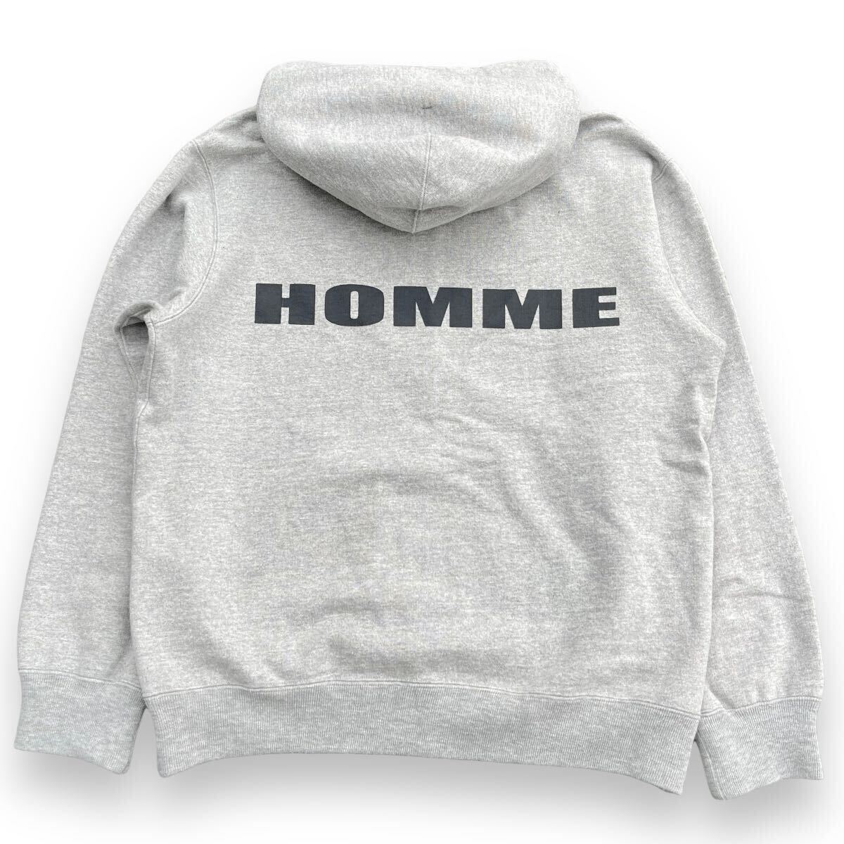 AD 2017 Japanese label comme des garons homme cdg Rei Kawakubo collection archive logo hoodie gray over sizeの画像1