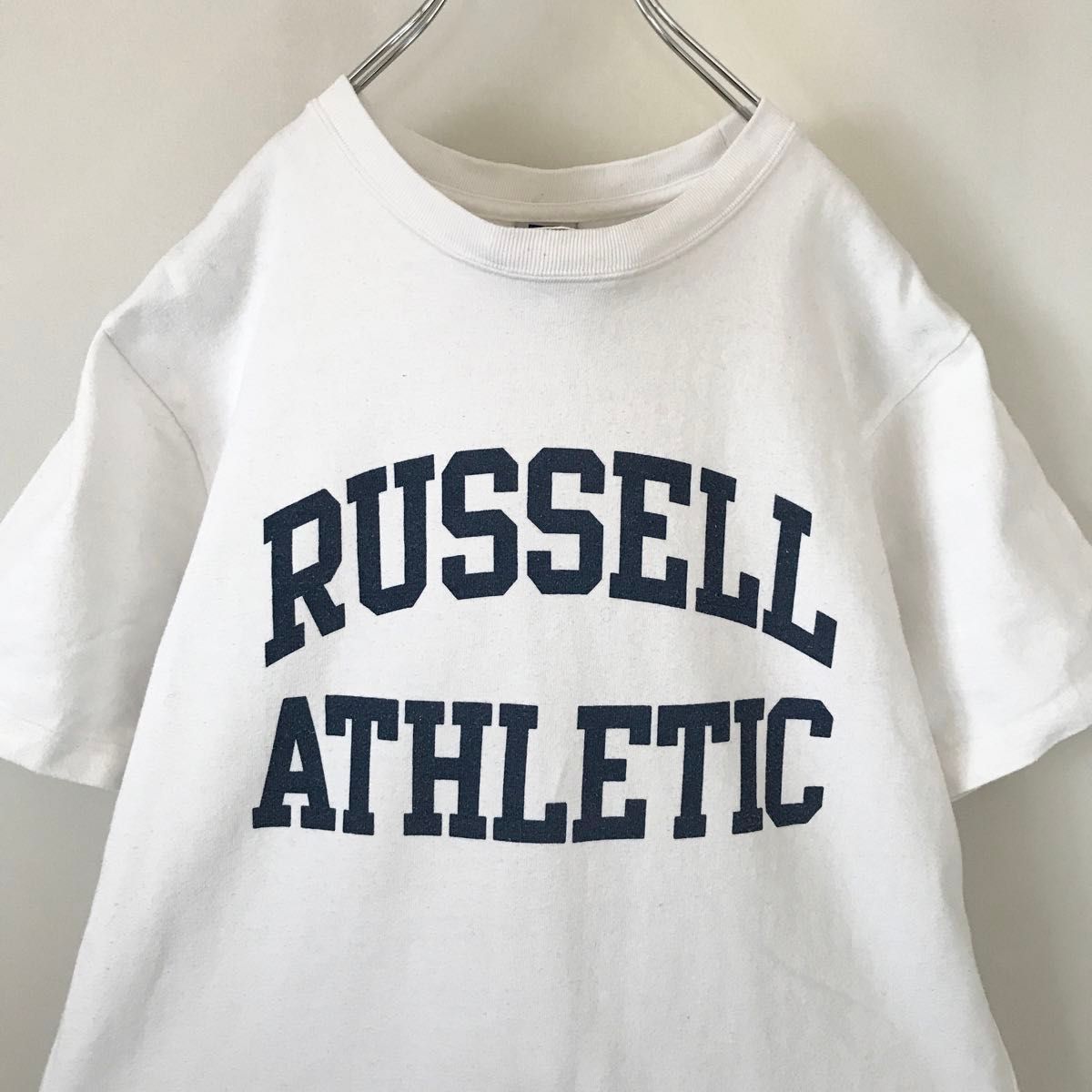 ラッセルアスレティック RUSSELL ATHLETIC★プロコットン★アーチロゴ/雰囲気系Tシャツ★USAメンズXL