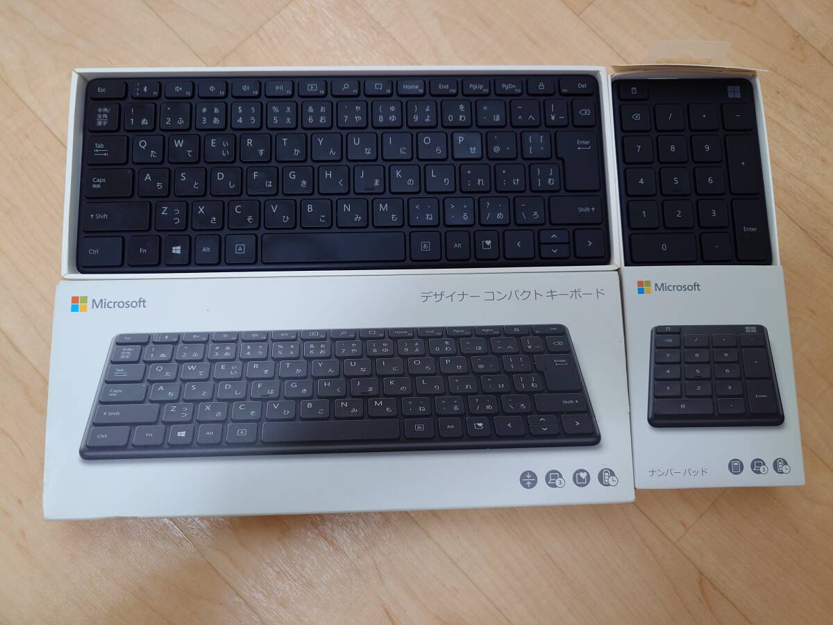 Designer Compact Keyboard 21Y-00049（黒） +マイクロソフト ナンバー パッド 23O-00002（黒）の画像2