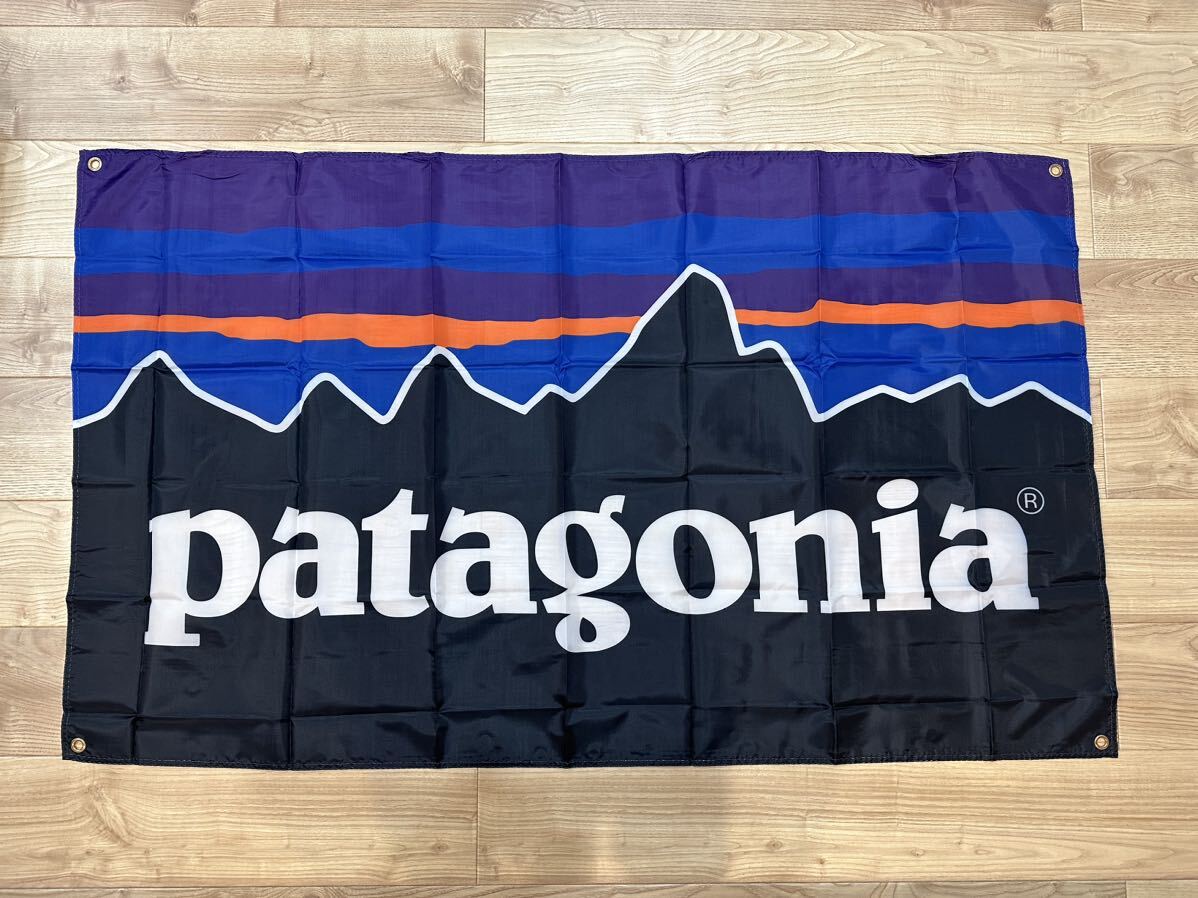 約150x90cm パタゴニア patagonia 特大フラッグ バナー タペストリー 旗 お部屋の装飾 ガレージ装飾 アウトドア ロゴ_画像1