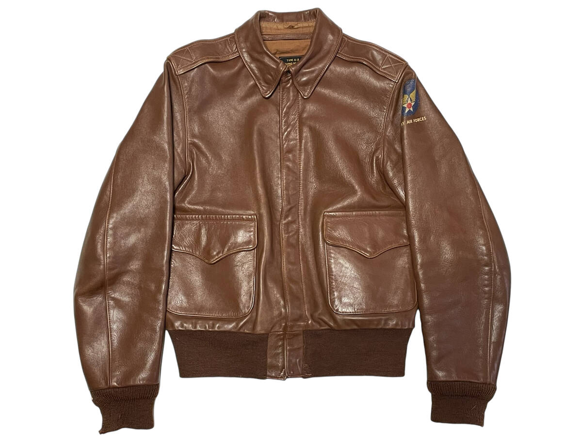 34 THE REAL McCOY The Real McCoy's J.A.DUBOW MFG. CO. A-2 flight jacket Horse Hyde horse leather real name reissue 