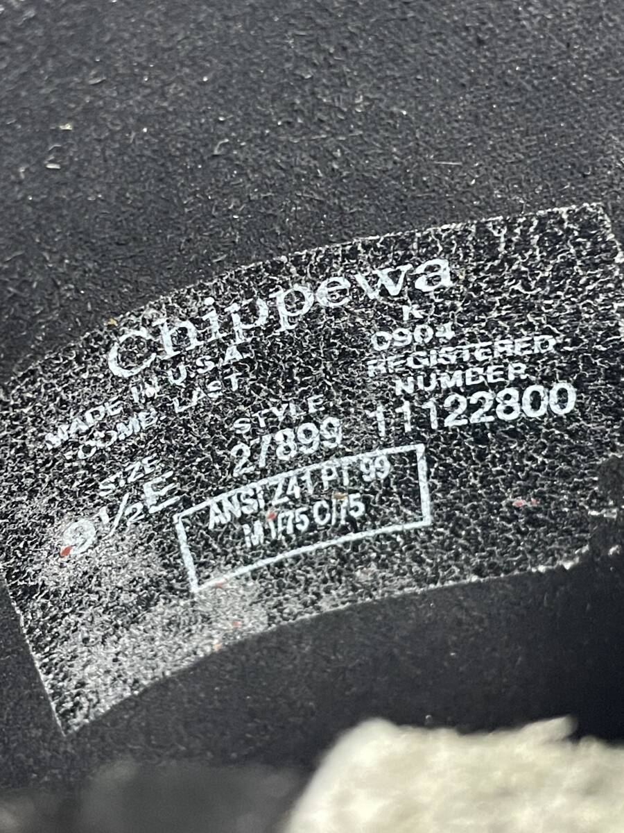 unused goods 9.5E CHIPPEWA Chippewa 27899 engineer boots steel tu black 
