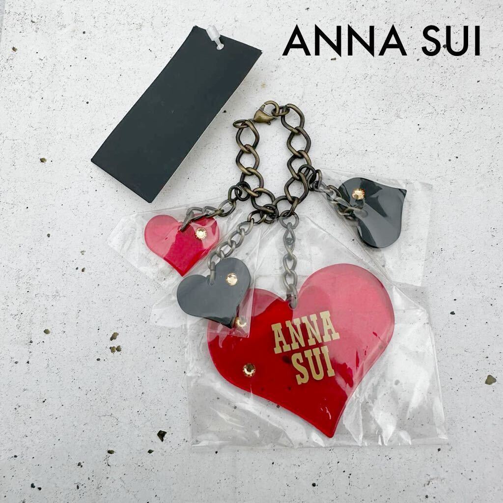 新品 ANNA SUI アナスイ ハート チャーム グッズ キーホルダー ストラップ heart タグ_画像1