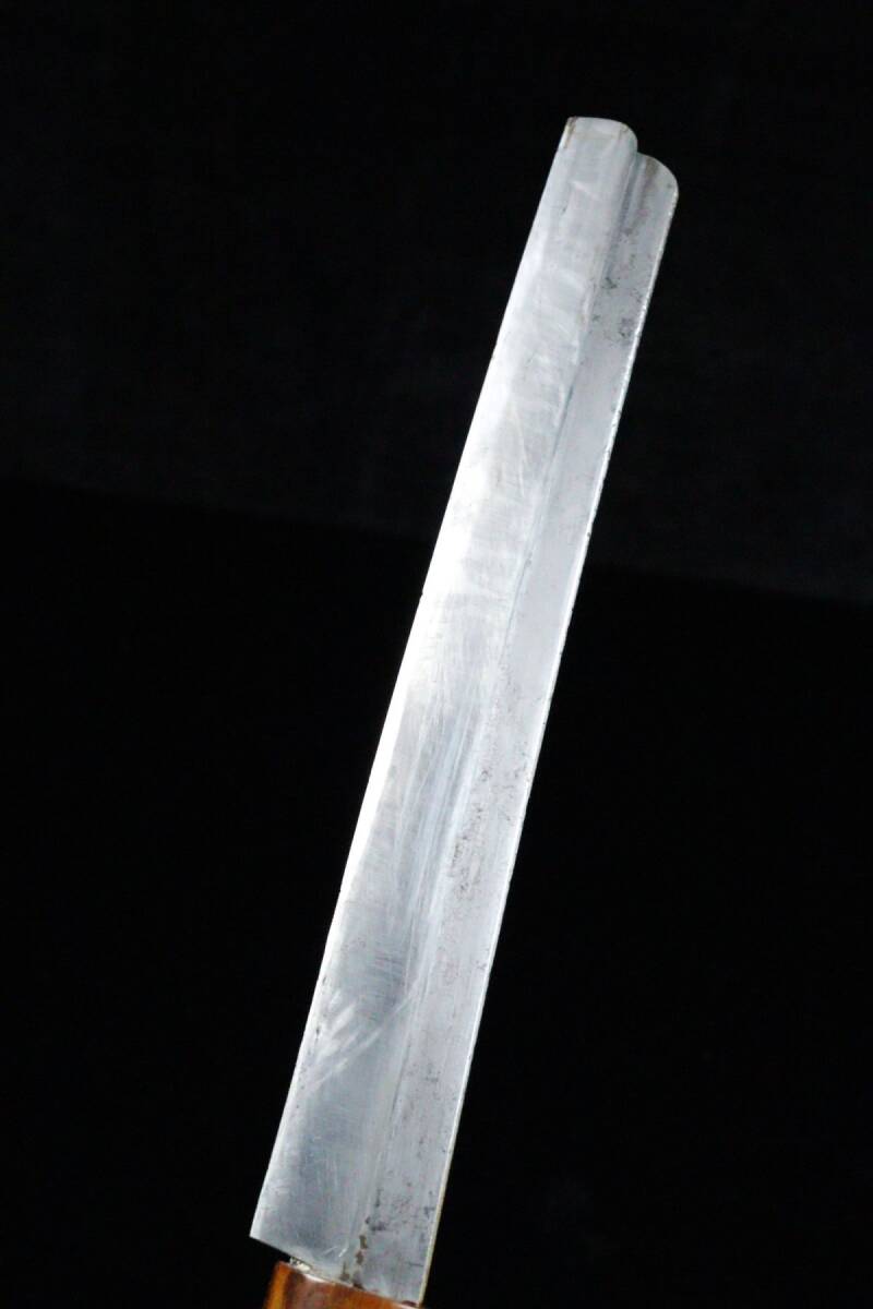 時代 アイヌ民族美術 木彫 全長35.5cm 狩猟刀 ナイフ コレクター収蔵品[6468qq]の画像8