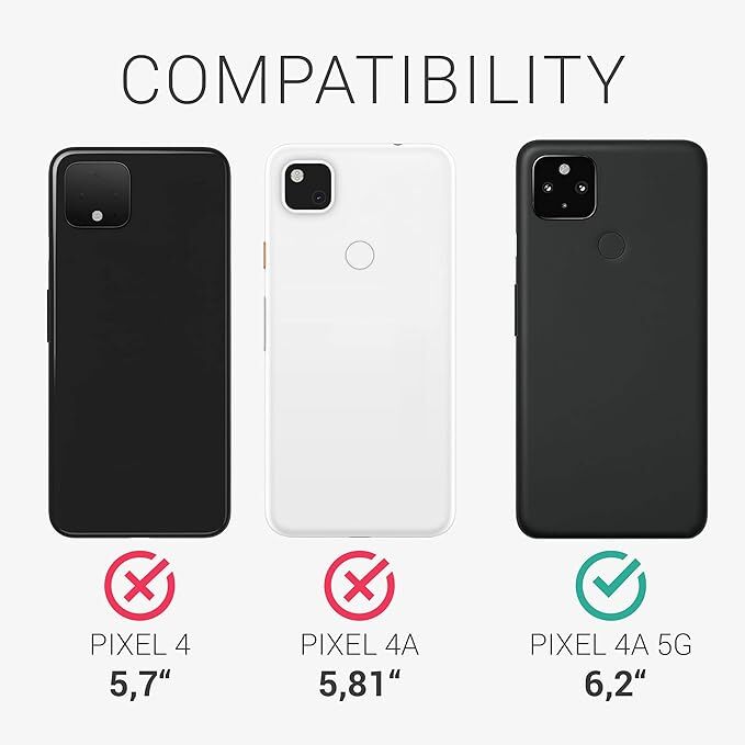 kwmobile Case Compatible with Google Pixel 4a 5G Case - Soft Slim Protective TPU Silicone Cover - Arctic Nightの画像3