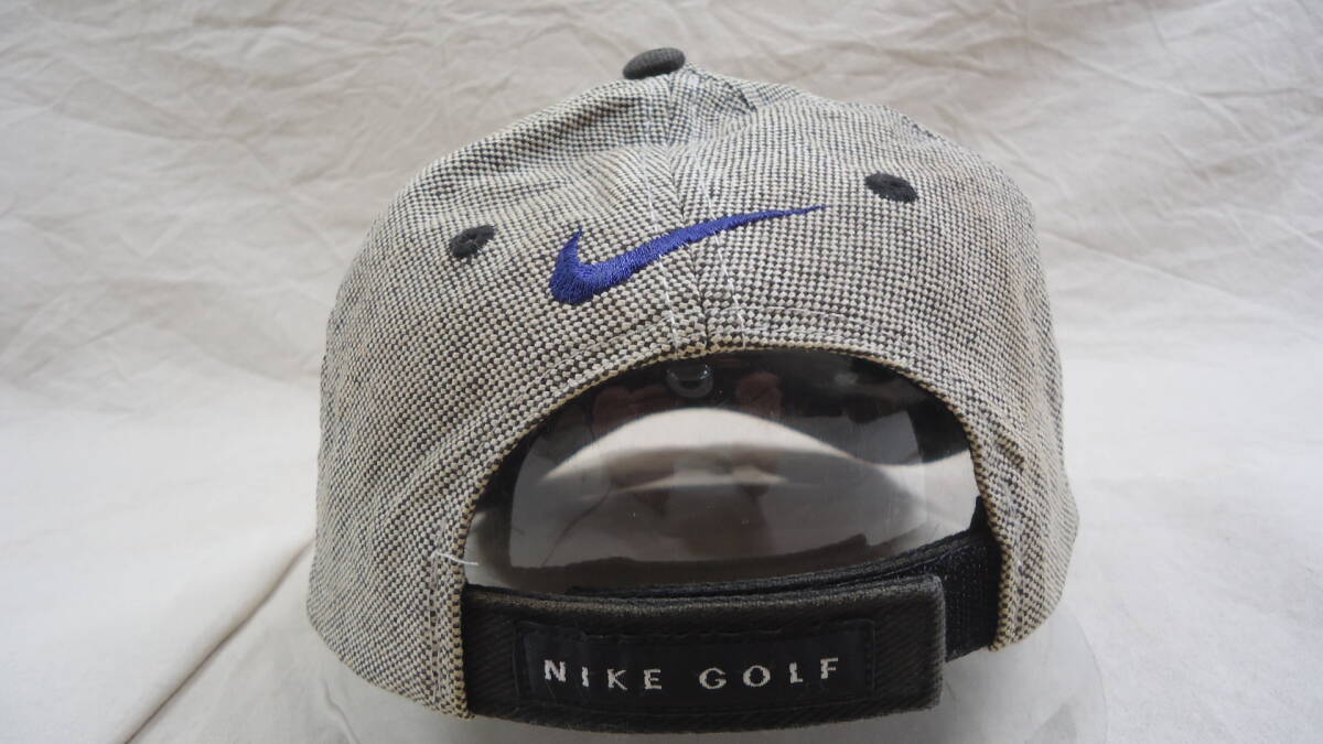 中古 NIKE GOLF 旧モデル ストラップバック キャップ グレー/黒 USED ナイキ ゴルフ 帽子 おてがる配送ゆうパック 匿名配送の画像4