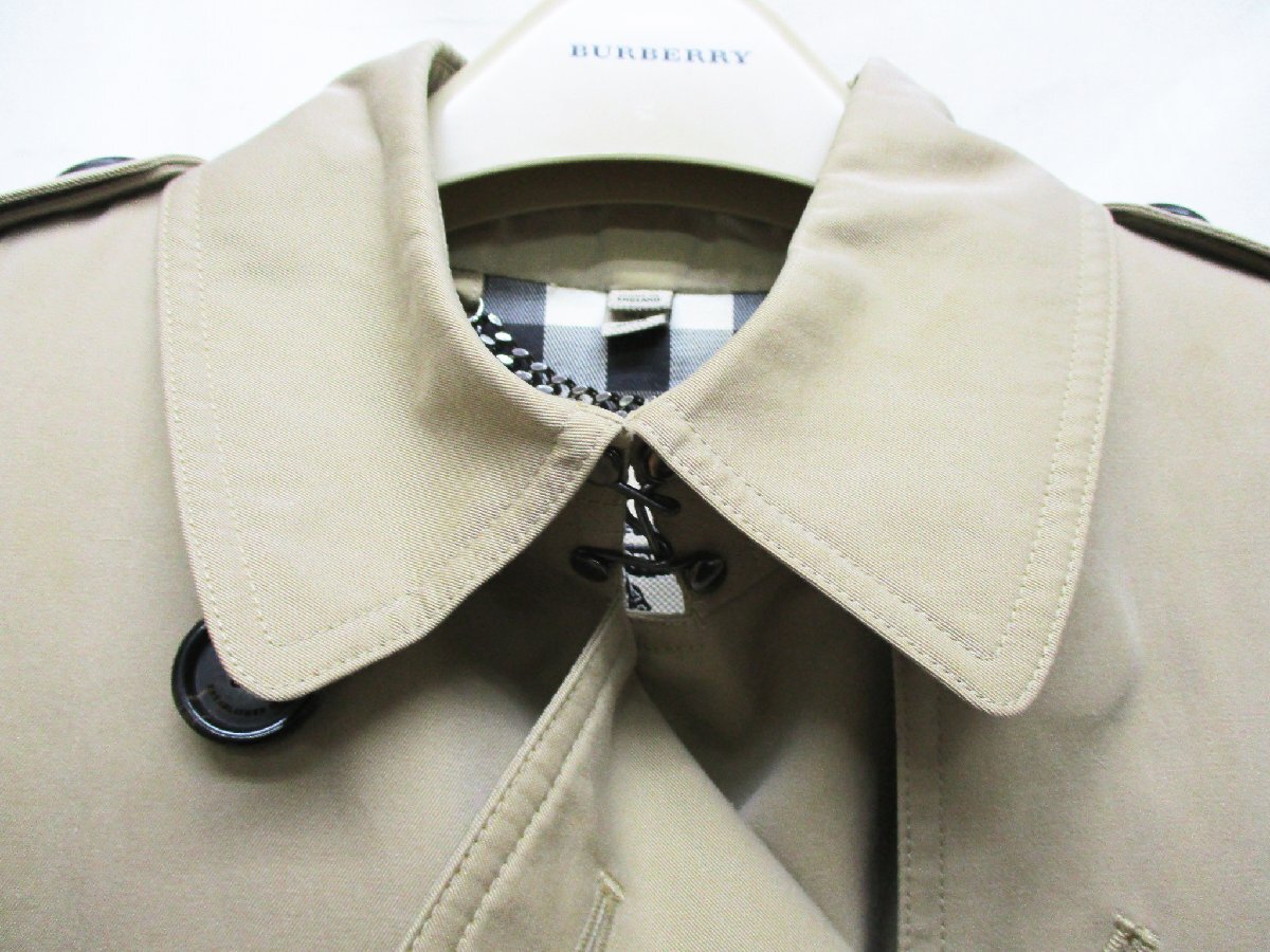 ★BURBERRY LONDON バーバリー トレンチコート サイズ8（UK） 175/84A ベージュ レディース ノヴァチェック ハンガー ガーメント付き★/Hの画像5