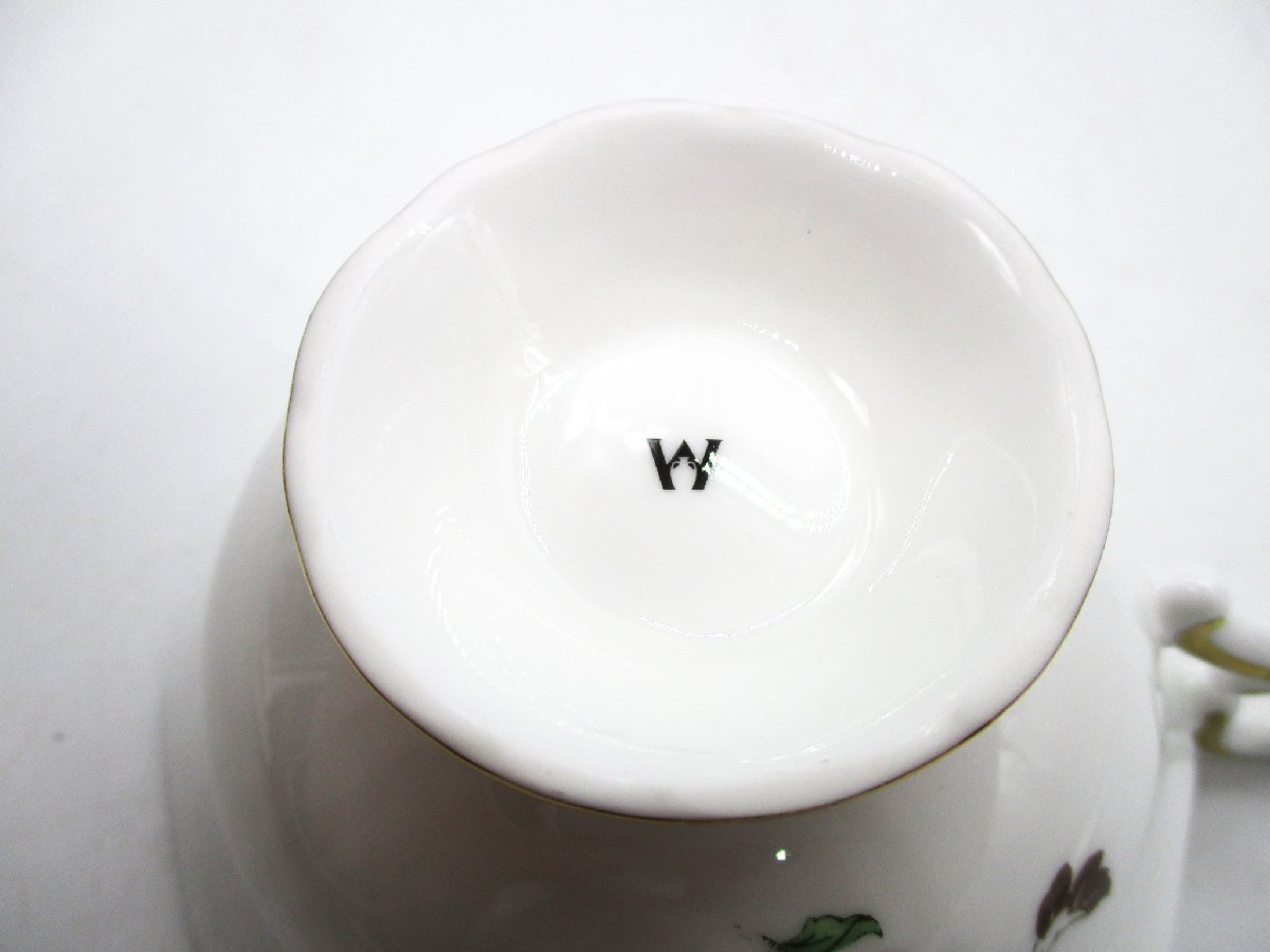 ★WEDGWOOD ウェッジウッド MIDNIGHT CRANE カップ&ソーサー 陶器 金彩★/Hの画像6