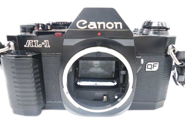 ■Canon キャノン AL-1 QF 35mm フォーカルプレーンシャッター式 一眼レフ フィルムカメラ マニュアルフォーカス レンズ2点 付属品■/A_画像3
