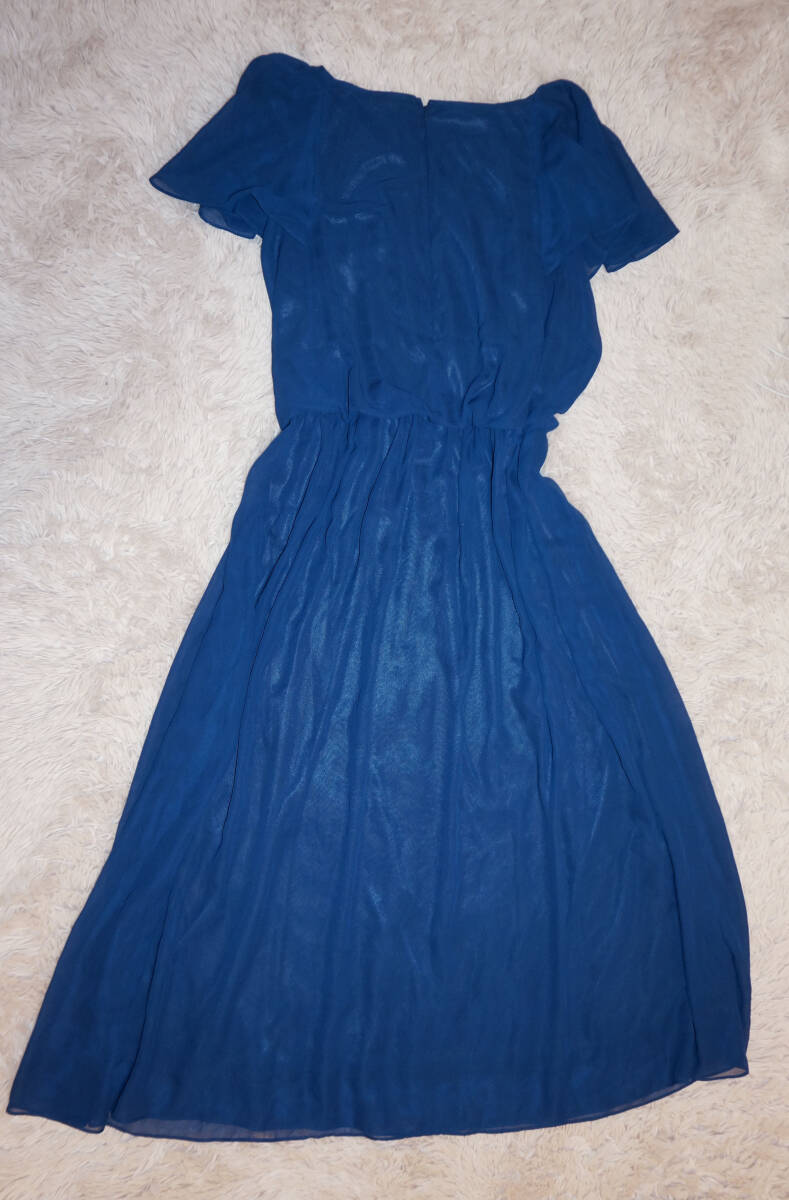 大きいサイズ 3L 17号相当 レディース ワンピース ドレス 紺 美品の画像2