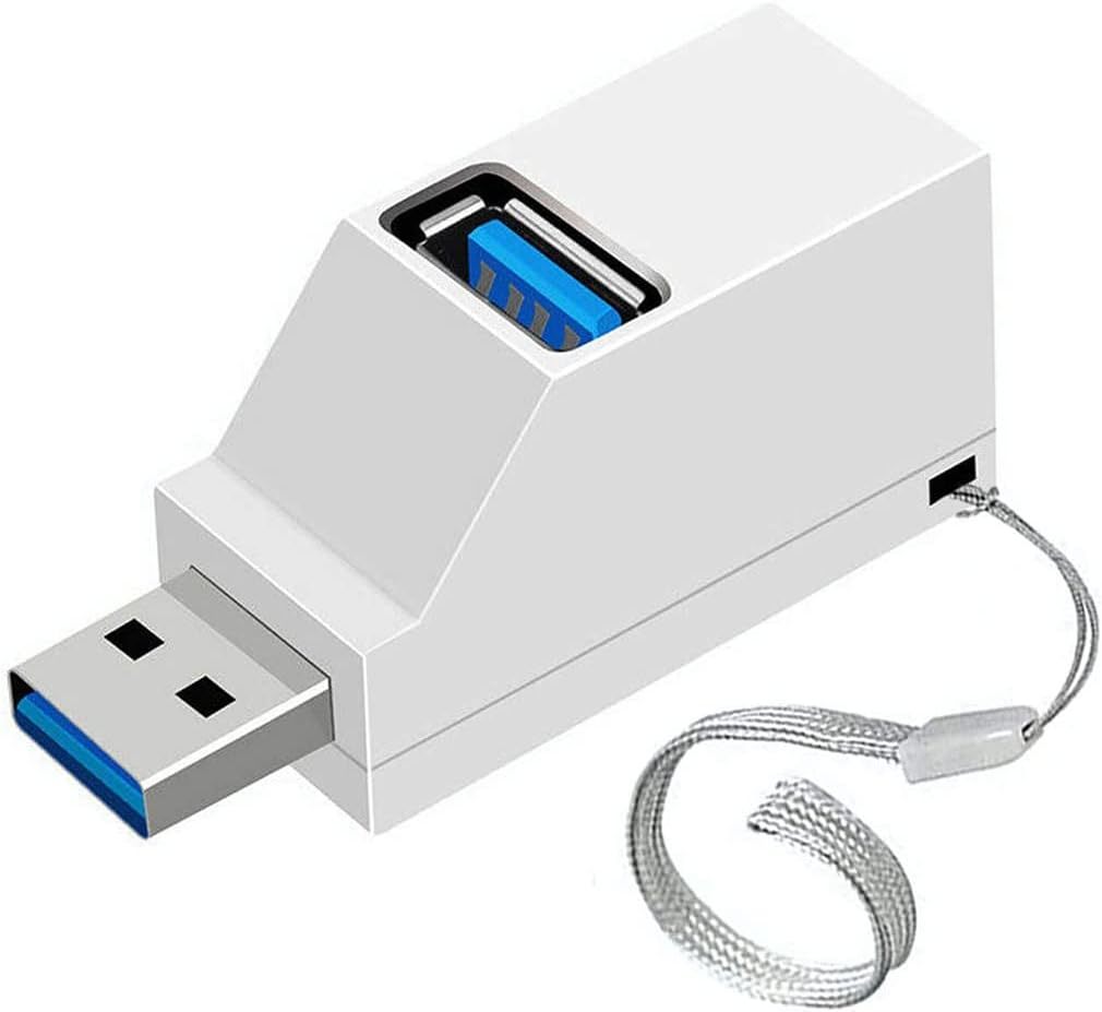 新品超小型 USB3.0ハブ 3ポート USB3.0 1ポート+USB2.0 2ポート 拡張 コンパクト ポータブル機能付き ノートパソコンと他の互換性 ホワイト_画像1