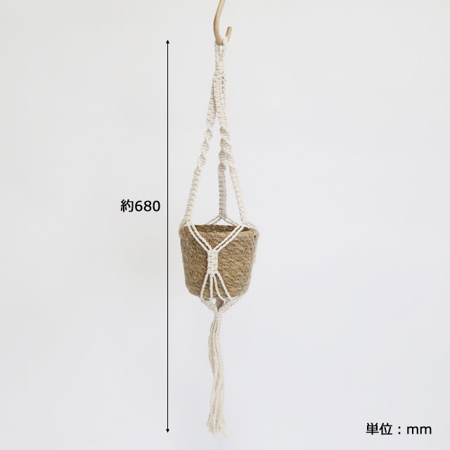 mak lame compilation plan to hanger . set. hanging pot B type diameter 12× height 68cm cotton rope .mak lame compilation . braided up 