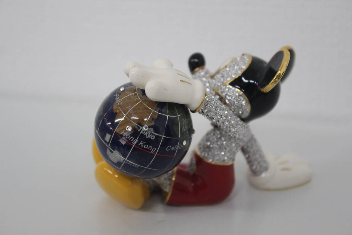 保管品 ディズニー アリバス コレクション 高額 フィギュア スワロフスキー ミッキー マウス 地球儀激安1円スタート