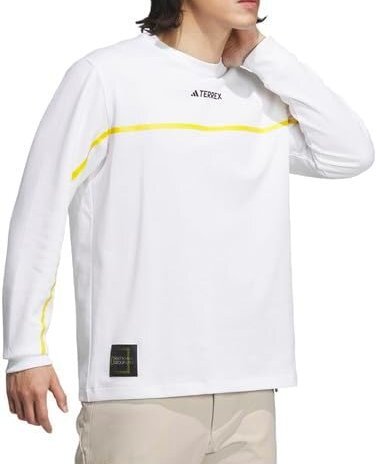 adidas Adidas National geo графика TERREX длинный рукав Tec футболка (M) белый *SALE!