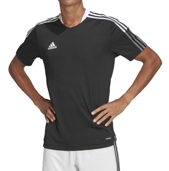 adidas アディダス トレーニング シャツ Tシャツ ポリエステル TIRO (2XOサイズ)黒★格安SALE!!の画像7