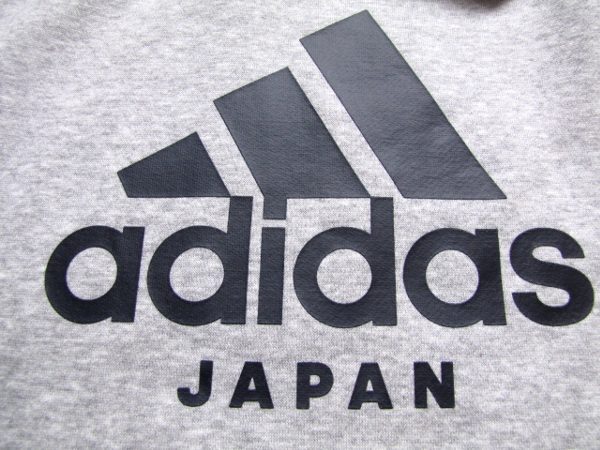 adidas アディダス JAPAN スウェット パーカー(裏起毛)★グレー(Ｌサイズ)★人気商品！_画像5