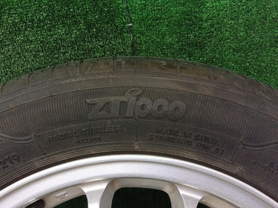 ブリヂストン BRIDGESTONE ECOFORME 15x5.5J OFF45 PCD100 4H ZEETEX ZT1000 175/65R15 アクア等に 売切!!の画像6