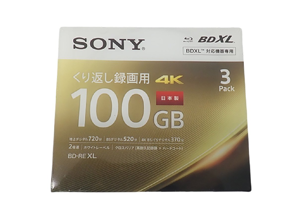 2 point exhibition SONY/ Sony .. return video recording 4K BD-RE XL 100GB 3 sheets pack new goods 