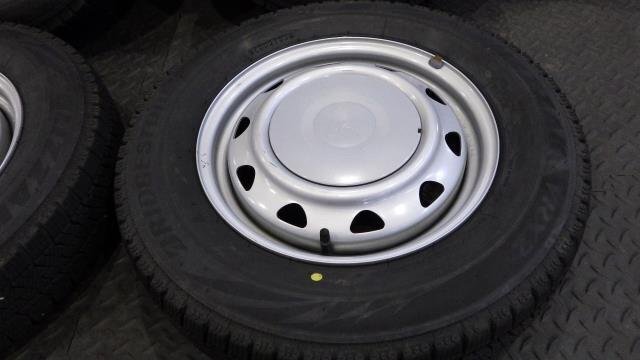 【宮城 塩釜発】中古 冬タイヤ・社外ホイールセ ット 4本 ブリヂストン BLIZZAK VRX2 145/80R13 2023年21週 9~10分山 ※個人宛発送不可の画像5