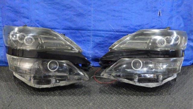 [ Miyagi salt boiler departure ]< junk > used left right headlight set Vellfire DBA-ANH25W 2.4X genuine products HID processing equipped 