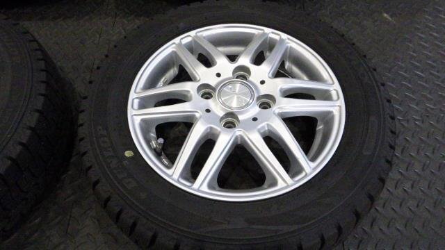 【宮城 塩釜発】中古 冬タイヤ・社外ホイールセット 4本 155/65R13 ダンロップ WINTERMAXX WM02 2023年製 9分山 ※個人宛発送不可_画像5