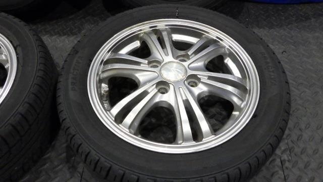 【宮城 塩釜発】中古 サマータイヤ・社外ホイールセット 4本 ヨコハマ PRACTIVA 165/55R14 2023年製 8～9分山 ※個人宛発送不可_画像5