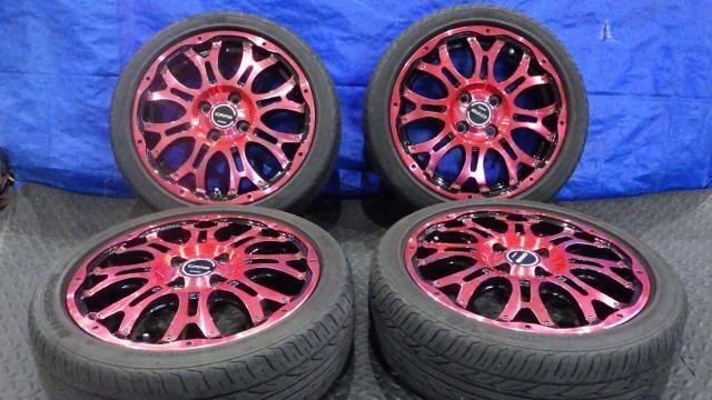 【宮城 塩釜発】中古 サマータイヤ・ホイールセット 社外品 WORK GRAG MH 165/50R17 ハンコック 2本溝無し ※個人宛発送不可_画像1