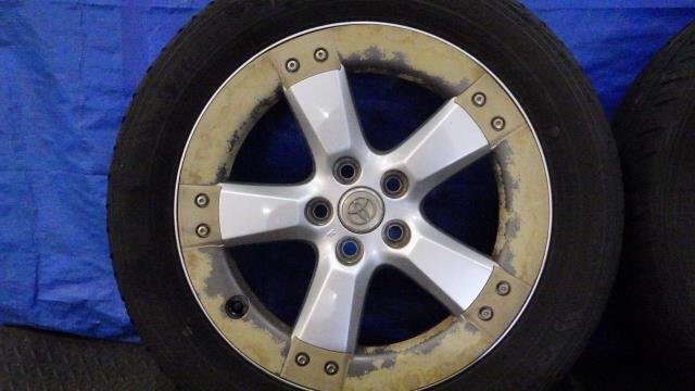 【宮城 塩釜発】中古 タイヤ・アルミホイールセット 4本 ハリアー UA-MCU36W 純正品 235/55R18 7J PCD114.3 オフセット+35※個人宛発送不可_画像2