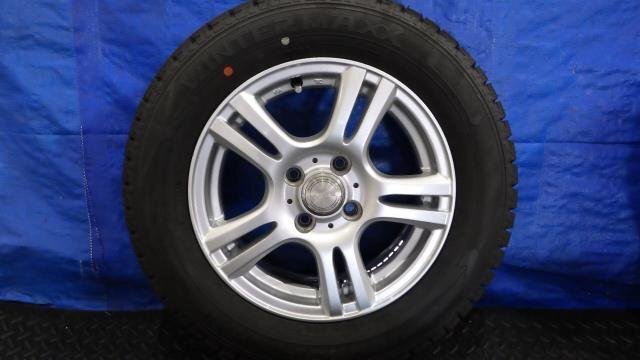 【宮城 塩釜発】中古 タイヤ・アルミホイールセット 4本 社外品 185/65R14 5.5J PCD100 オフセット+45 ※個人宛発送不可_画像6