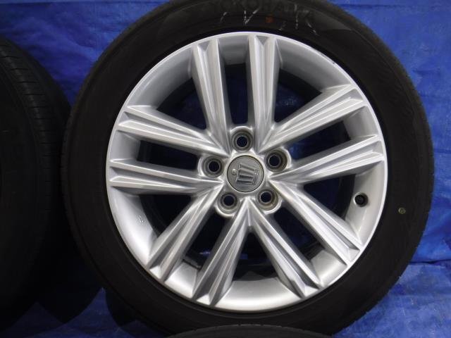 【宮城 塩釜発】中古 タイヤ・アルミホイールセット 4本 純正品 17×7.5Ｊ5穴 PCD114.3 オフセット+40 タイヤ溝無し ※個人宛発送不可_画像4