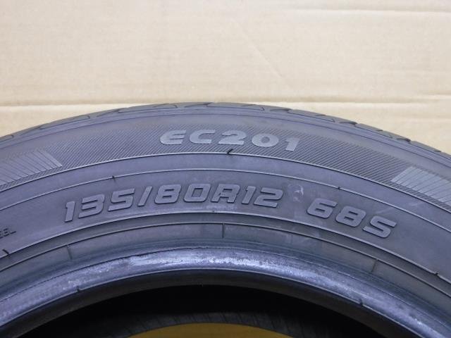 【岩手 盛岡発】中古 ダンロップ サマー 夏 タイヤ DIGI-TYRE EC201 135/80R12 68S 2本 2020年製_画像3