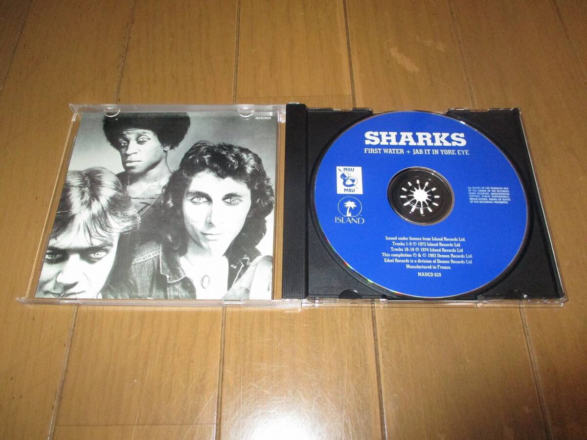 ★The Sharks（Chris Spedding）■輸入盤CD：First Water＋Jab It In Yore Eyeの画像2