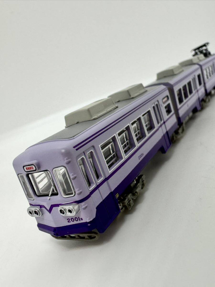 美品 TOMYTEC トミーテック 筑豊電気鉄道2000形 2001号 紫 ジオラマ用品 鉄道模型 Nゲージ コレクションの画像7