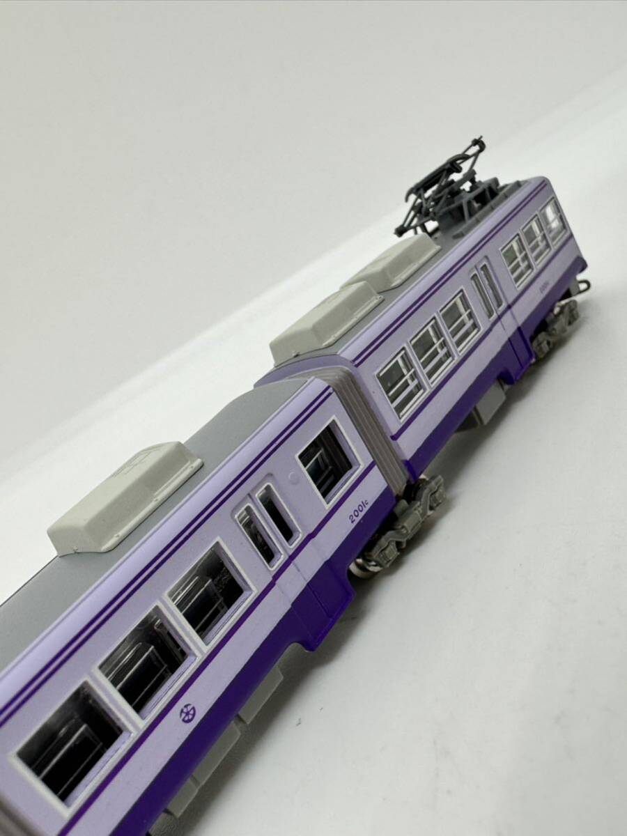 美品 TOMYTEC トミーテック 筑豊電気鉄道2000形 2001号 紫 ジオラマ用品 鉄道模型 Nゲージ コレクションの画像8