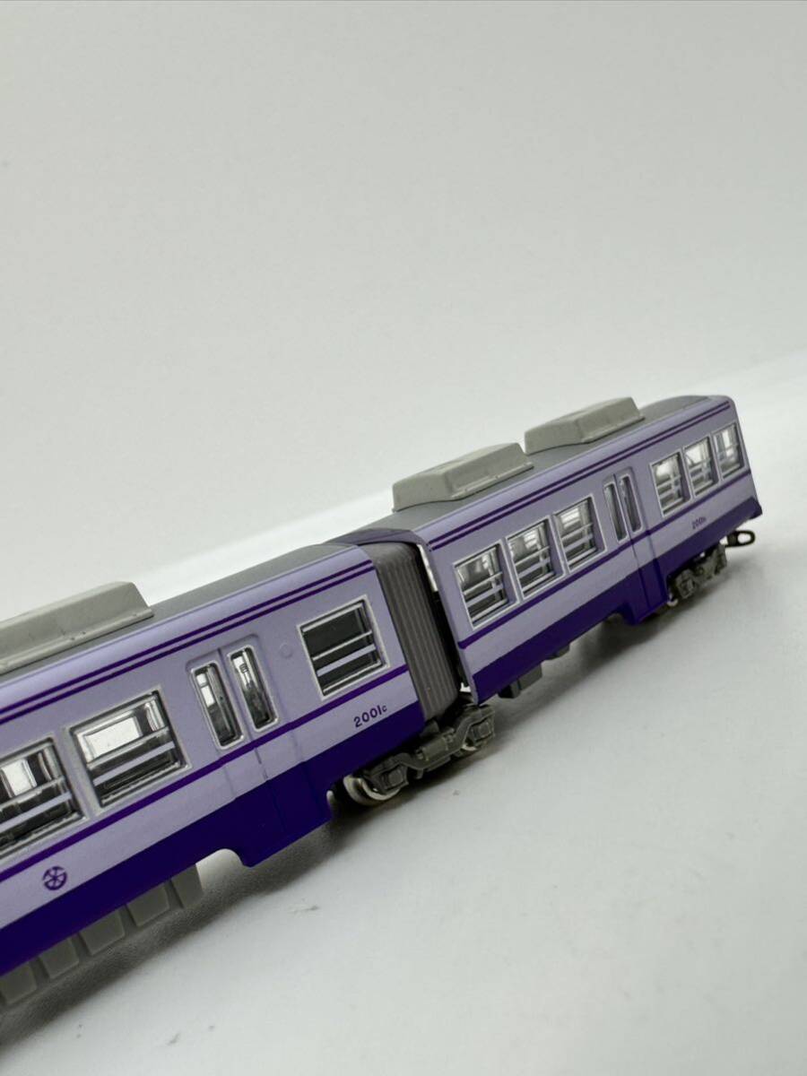美品 TOMYTEC トミーテック 筑豊電気鉄道2000形 2001号 紫 ジオラマ用品 鉄道模型 Nゲージ コレクションの画像6