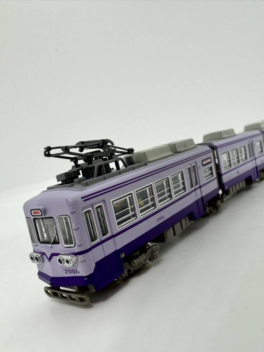 美品 TOMYTEC トミーテック 筑豊電気鉄道2000形 2001号 紫 ジオラマ用品 鉄道模型 Nゲージ コレクションの画像5