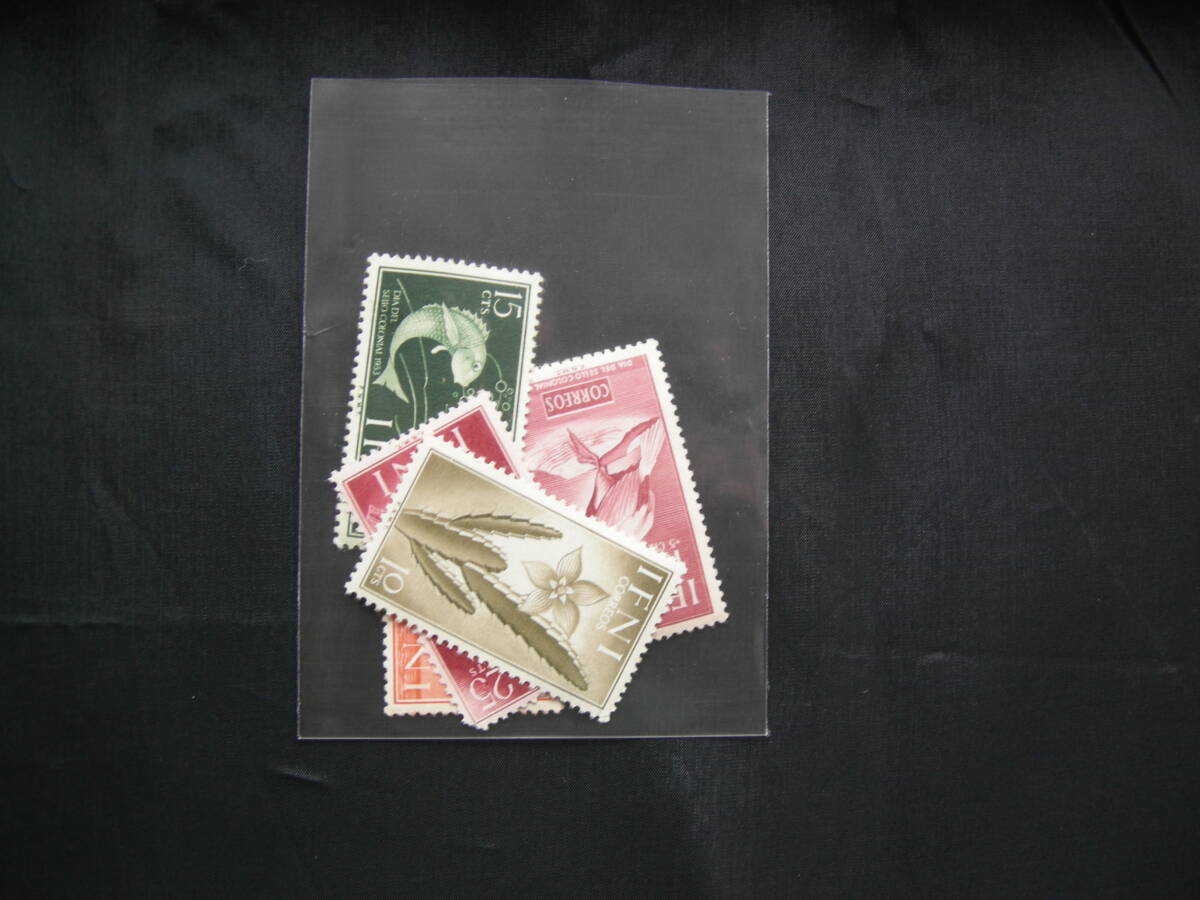 スペイン領 イフニー（花、動物、人物）切手 6種 未使用  同梱可の画像5