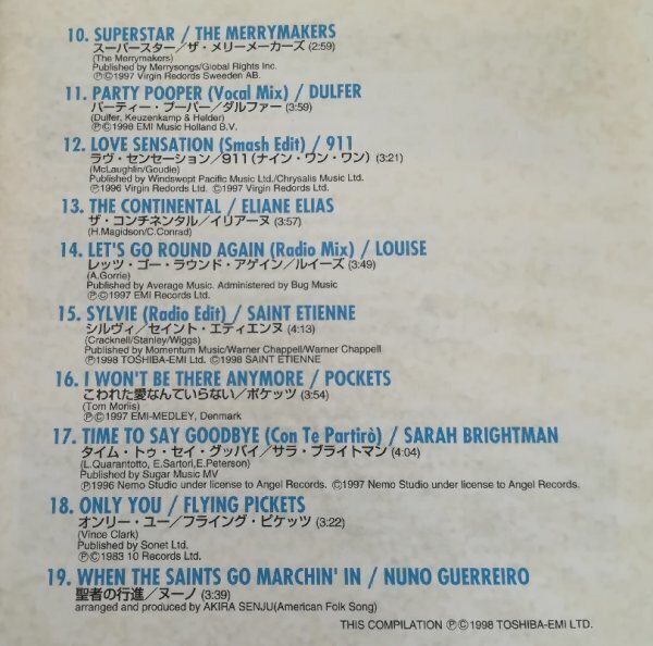 NOW 8 - THAT'S WHAT I CALL MUSIC! 8 V.A. 日本盤 CD 全19曲 98年盤 レニー・クラビッツ エターナル サラ・ブライトマン　　3-0212_画像5