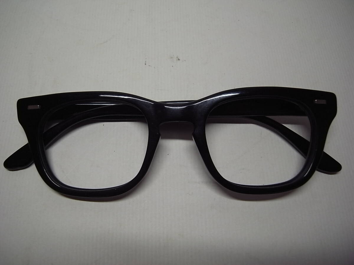 希少 ヴィンテージ 60s-70s HALO社製 USS GIグラス ミリタリー ブラック 48□22 AO American Optical B&L ボシュロム ROMCO TARTの画像1