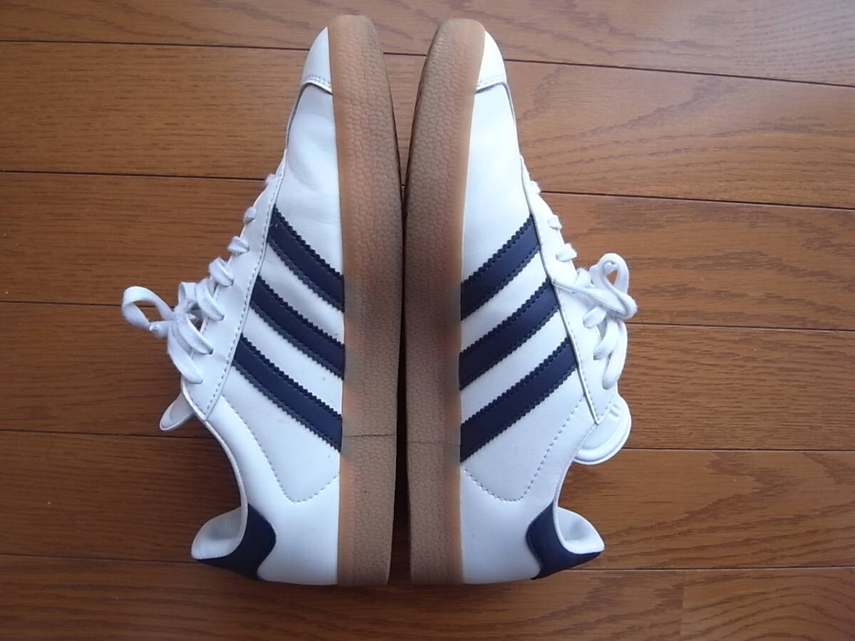 アディダス ガゼル ガッツレー JP26.5cm ホワイト/ネイビー/ゴム adidas gazelle メンズ スニーカー 中古_画像3