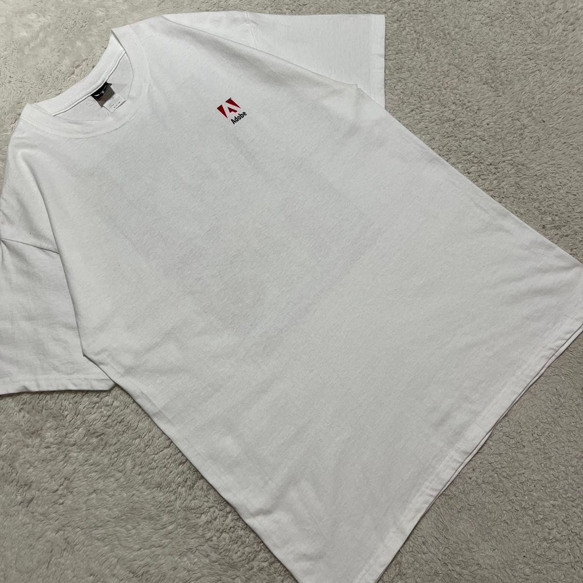 【企業T】 Hanes 両面プリント Tシャツ Adobe メンズ L