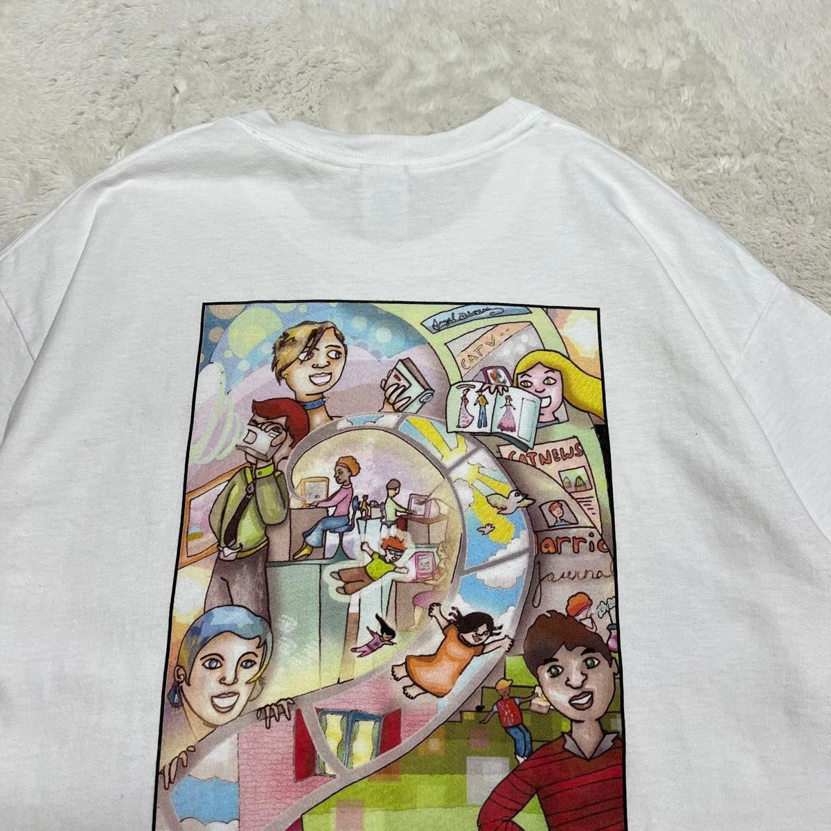 【企業T】 Hanes 両面プリント Tシャツ Adobe メンズ L