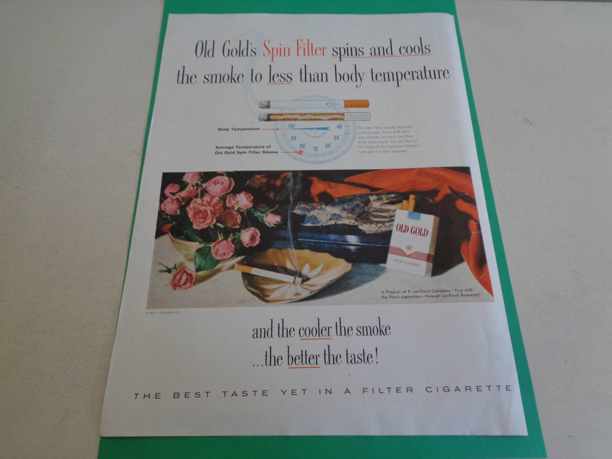 即決 ＬＩＦＥ ライフ 表紙 １９６０ｓ タバコ シガレット ＯＬＤ ＧＯＬＤ レトロ アンティーク コレクター 雑誌 切り抜きの画像2