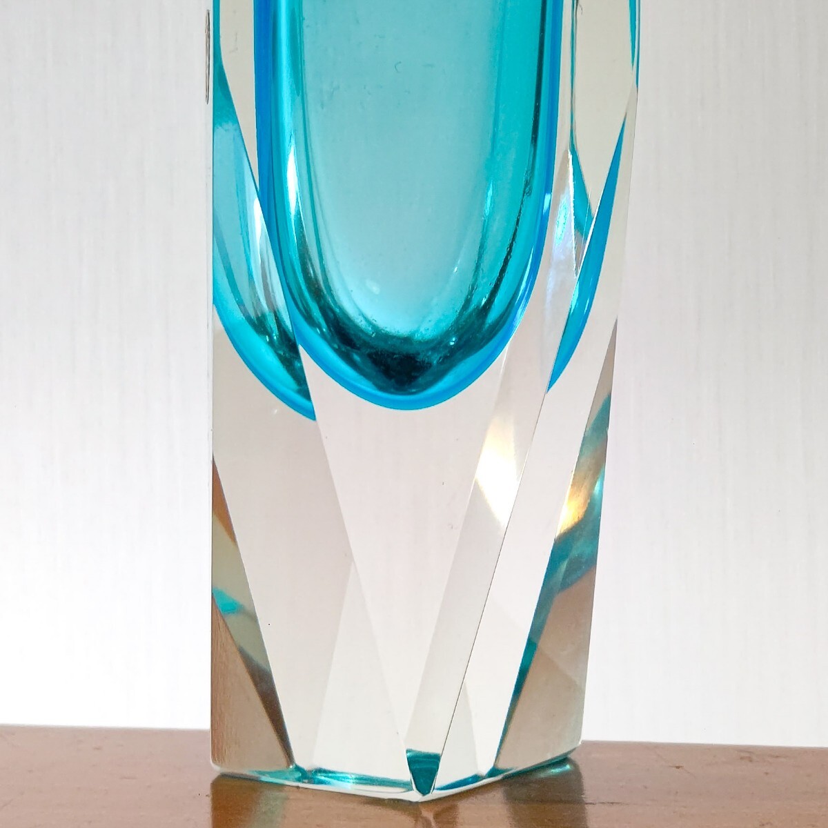  Италия производства V.A.M. венецианский стакан MURANO Murano стекло цветок основа ваза retro Vintage venechi Anne б/у бесплатная доставка быстрое решение 