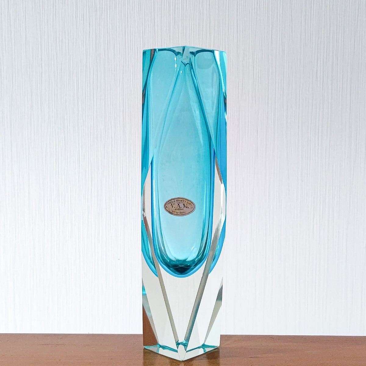  Италия производства V.A.M. венецианский стакан MURANO Murano стекло цветок основа ваза retro Vintage venechi Anne б/у бесплатная доставка быстрое решение 