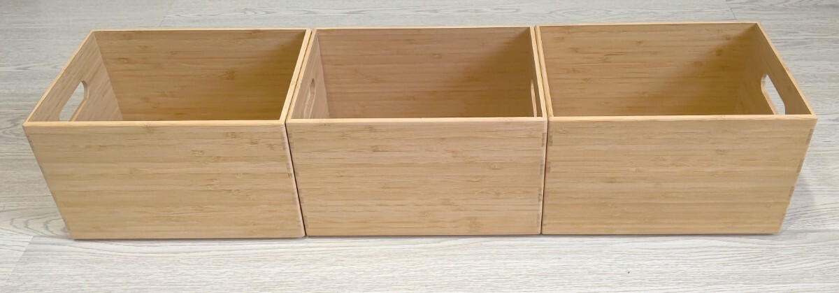  Muji Ryohin MUJI comes in succession bamboo material rectangle box wooden natural case inserting thing 6 piece set half ( middle ) used free shipping prompt decision 