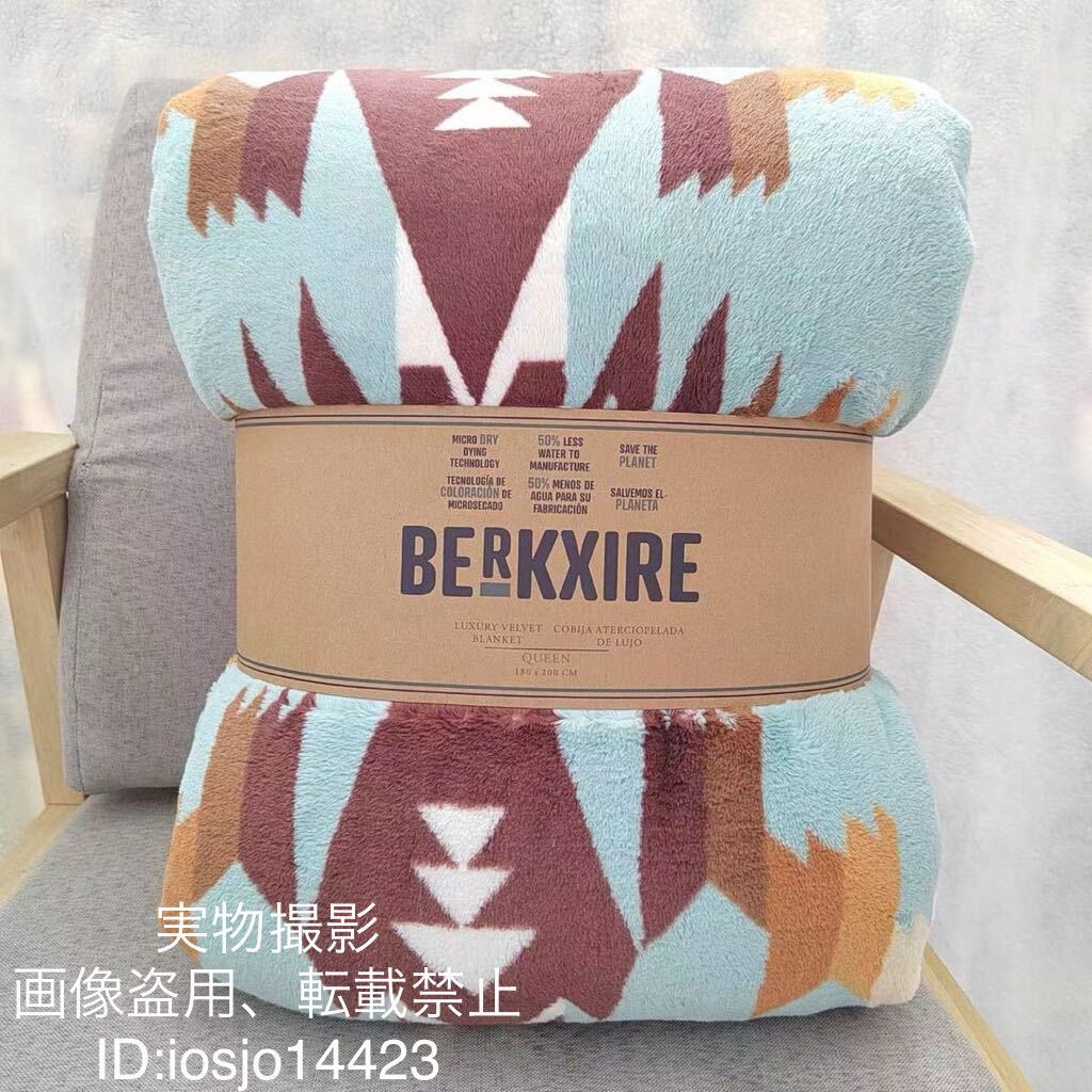 BERKXIRE フランネル 毛布 ブランケット シングル フランネル とろけるような手触り 180*200cm キャンプ アウトドア 野外登山 の画像4