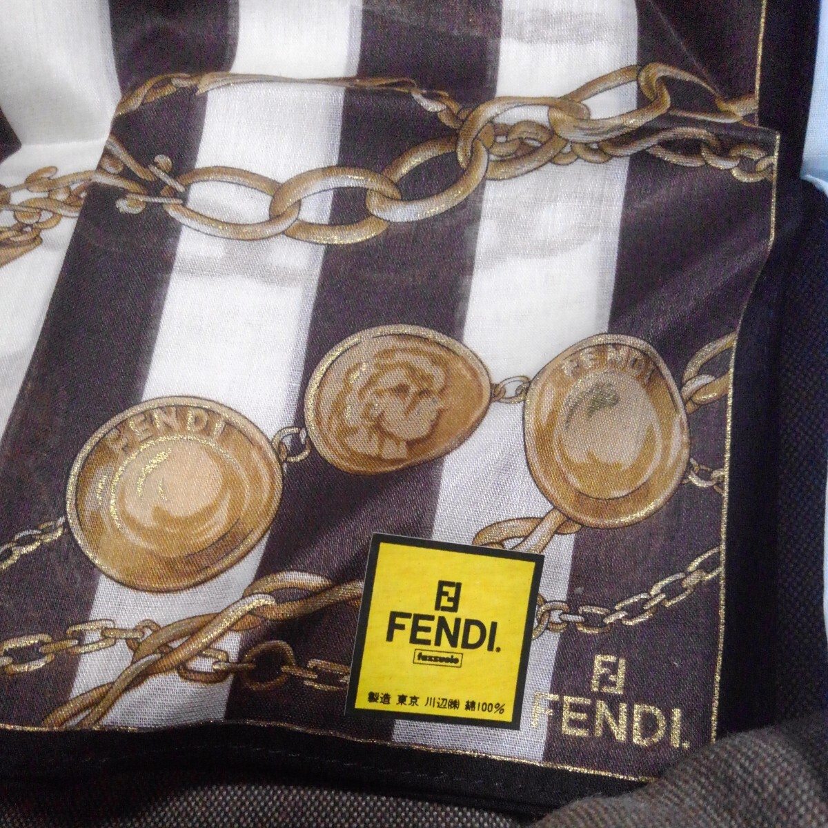 未使用★ハンカチ スカーフ 2枚セット フェンディ マリオバレンチノ FENDI Valentinoの画像5