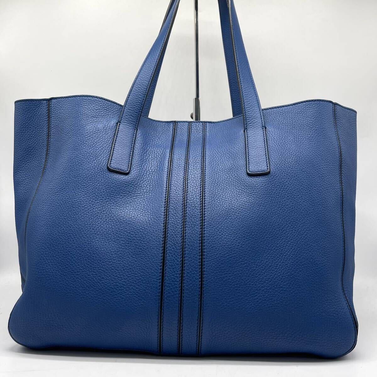 1 иен ~ очень красивый товар [ высшее редкий ограничение цвет ]TOD\'S Tod's большая сумка бизнес кожа натуральная кожа плечо .. плечо A4 ходить на работу сумка большая вместимость мужской синий 