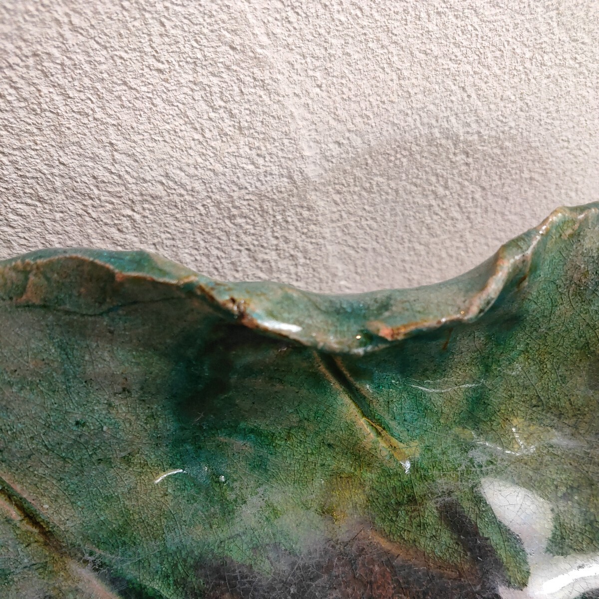 水盤 花器 花瓶 花入れ 池坊 いけばな フラワーベース 信楽焼 木の葉型 華道 の画像7